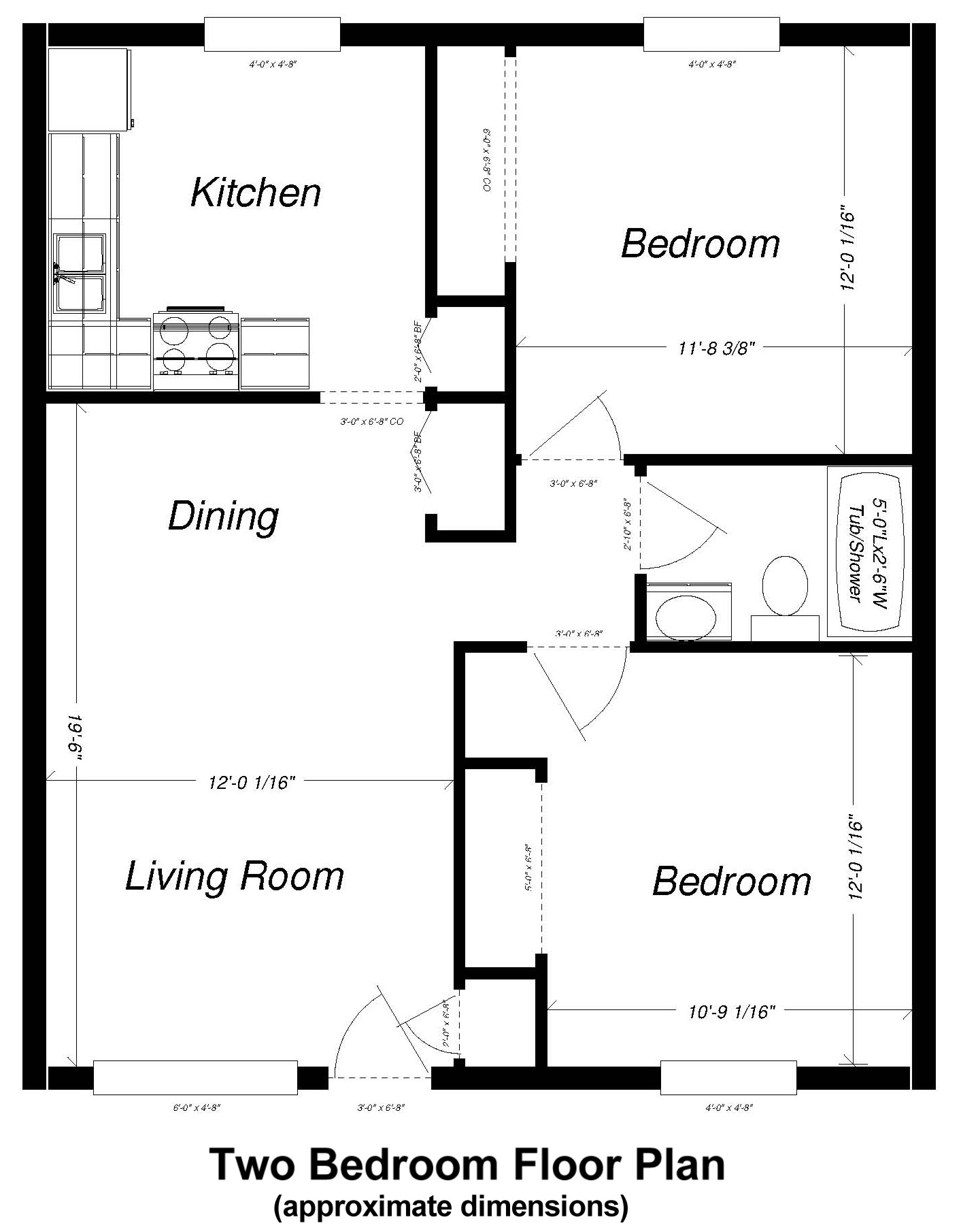 Two Bed Floor Plan